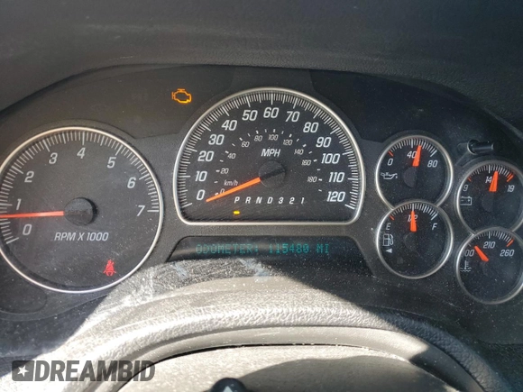 2006 GMC Envoy Denali with VIN 1GKET63M562300813, listed as a Copart auction lot 54349635 with 115,480 mi miles and Salvage Title. Bid and sale history available at DreamBid. Image 9.