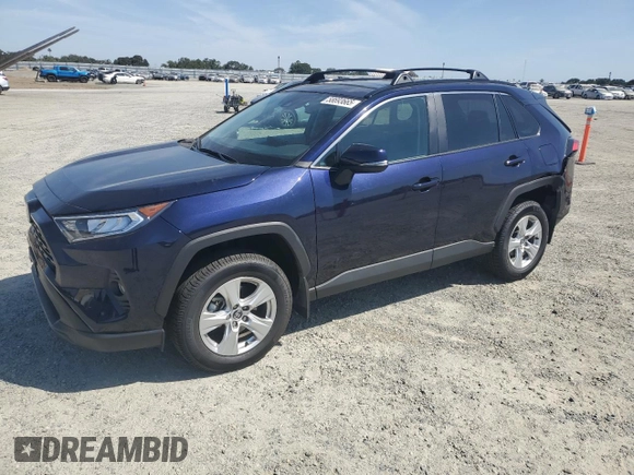 2020 Toyota RAV4 XLE with VIN 2T3W1RFV2LW074325, listed as a Copart auction lot 58693665 with 34,830 mi miles and Salvage title. Bid and sale history available at DreamBid. Image 1.