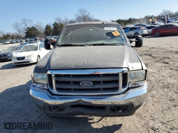 2002 Ford F-250 XL with VIN 3FTNW20F92MA15309, listed as a Copart auction lot 43750155 with 233,290 mi miles and Salvage Title. Bid and sale history available at DreamBid. Image 5.