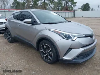 2019 Toyota C-HR XLE with VIN NMTKHMBX0KR082023, listed as a IAAI auction lot 41606867 with 52,814 mi miles. Bid and sale history available at carsss.com. Image 1.
