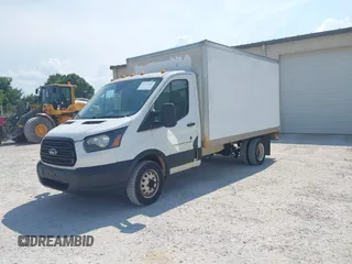 2019 Ford Transit with VIN 1FDBF8ZM8KKA87113, listed as a IAAI auction lot 42511405 with 114,647 mi miles and . Bid and sale history available at DreamBid. Image 2.
