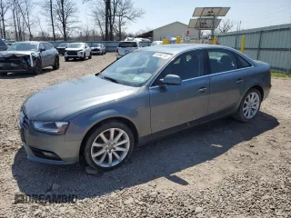 2013 Audi A4 Premium Plus with VIN WAUFFAFL2DN038206, listed as a Copart auction lot 53496745 with 131,005 mi miles and Salvage Title. Bid and sale history available at carsss.com. Image 1.