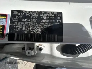2017 Kia Cadenza Technology z VIN KNALC4J1XH5063296, wystawiony jako Copart lot #62104505 z przebiegiem 84 447 mil mil oraz Szkoda całkowita • Salvage title. Historia ofert i sprzedaży dostępna na DreamBid. Obrazek 10.