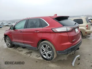 2015 Ford Edge Titanium with VIN 2FMTK4K8XFBC09055, listed as a Copart auction lot 43807355 with 99,591 mi miles and Salvage Title. Bid and sale history available at carsss.com. Image 2.
