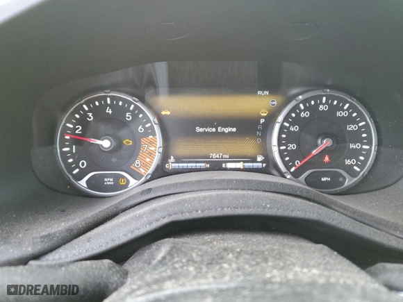 2021 Jeep Renegade Latitude with VIN ZACNJDBBXMPM91733, listed as a Copart auction lot 50774025 with 7,647 mi miles and Salvage Title. Bid and sale history available at carsss.com. Image 9.