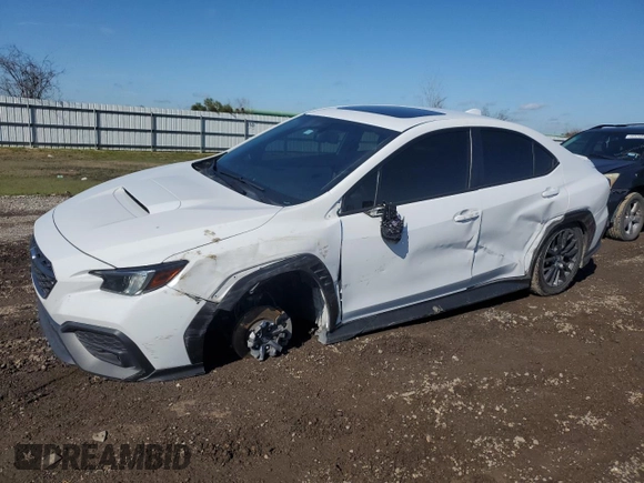 2022 Subaru WRX Premium with VIN JF1VBAF67N9006789, listed as a Copart auction lot 46654315 with 43,049 mi miles and Salvage Title. Bid and sale history available at DreamBid. Image 1.