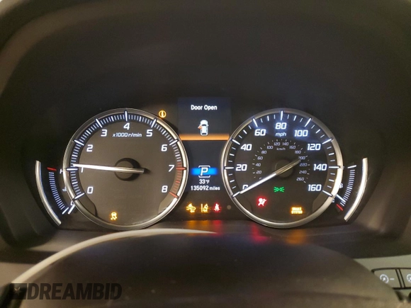 2017 Acura MDX w/Technology Pkg with VIN 5FRYD4H57HB017193, listed as a Copart auction lot 45885805 with 135,092 mi miles and Salvage Title. Bid and sale history available at carsss.com. Image 9.