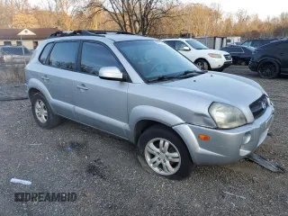 2007 Hyundai Tucson SE with VIN KM8JN12D17U587870, listed as a Copart auction lot 80851704 with 185,437 mi miles and Salvage Title. Bid and sale history available at carsss.com. Image 4.