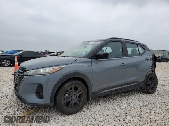 2023 Nissan Kicks SR with VIN 3N1CP5DV7PL566748, listed as a Copart auction lot 51146975 with 25,310 mi miles and Salvage Title. Bid and sale history available at DreamBid. Image 1.