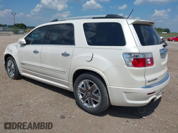 2012 GMC Acadia Denali with VIN 1GKKRTED2CJ247504, listed as a IAAI auction lot 39712204 with 134,223 mi miles and . Bid and sale history available at DreamBid. Image 3.