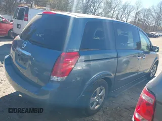 2008 Nissan Quest S with VIN 5N1BV28U68N108792, listed as a IAAI auction lot 41696473 with 141,390 mi miles. Bid and sale history available at carsss.com. Image 4.