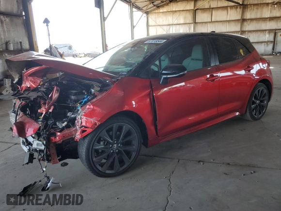 2023 Toyota Corolla Hatchback XSE with VIN JTNC4MBE8P3205927, listed as a Copart auction lot 67418544 with 19,260 mi miles and Salvage Title. Bid and sale history available at carsss.com. Image 1.