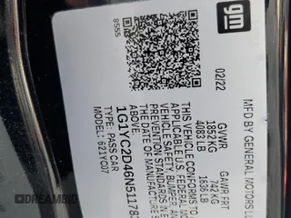 2022 Chevrolet Corvette 3LT z VIN 1G1YC2D46N5117832, wystawiony jako Copart lot #55146784 z przebiegiem 21 569 mil mil oraz Szkody całkowita. Historia ofert i sprzedaży dostępna na DreamBid. Obrazek 12.