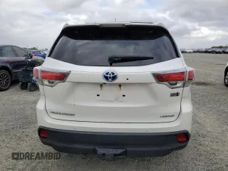 2016 Toyota Highlander Hybrid Limited with VIN 5TDDCRFH2GS014726, listed as a Copart auction lot 50967815 with 36,142 mi miles and Salvage Title. Bid and sale history available at carsss.com. Image 6.