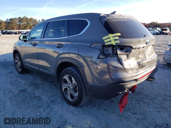 2021 Hyundai Santa Fe SE with VIN 5NMS1DAJ0MH317481, listed as a Copart auction lot 67045351 with 21,843 mi miles. Bid and sale history available at carsss.com. Image 3.