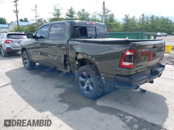 2021 Ram 1500 Big Horn with VIN 1C6SRFFT1MN669218, listed as a IAAI auction lot 42366224 with 50,230 mi miles and . Bid and sale history available at DreamBid. Image 3.