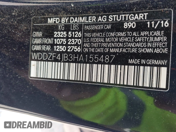 2017 Mercedes-Benz E 300 Luxury с VIN WDDZF4JB3HA155487, выставлен на аукционе IAAI как лот 42509860 с пробегом 103 974 миль миль и . История ставок и продаж доступна на DreamBid. Изображение 9.