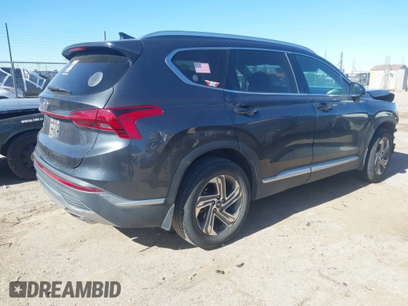2021 Hyundai Santa Fe SEL with VIN 5NMS24AJ3MH341450, listed as a IAAI auction lot 41389881 with 121,006 mi miles. Bid and sale history available at carsss.com. Image 4.