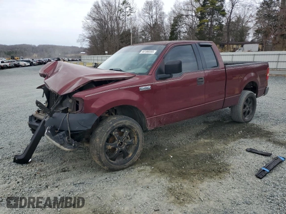2005 Ford F-150 STX with VIN 1FTRX12W65NA78366, listed as a Copart auction lot 44186555 with 0 mi miles and Salvage Title. Bid and sale history available at carsss.com. Image 1.