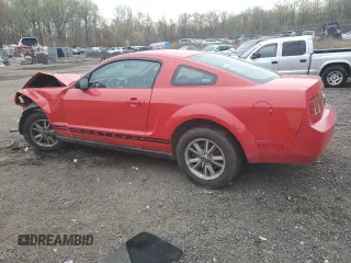 2005 Ford Mustang Deluxe with VIN 1ZVFT80N855115559, listed as a Copart auction lot 52287755 with 0 mi miles and Salvage Title. Bid and sale history available at carsss.com. Image 2.