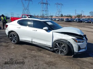 2021 Polestar 2 Launch Edition with VIN LPSED3KA1ML017713, listed as a IAAI auction lot 41554195 with 25,373 mi miles. Bid and sale history available at carsss.com. Image 1.