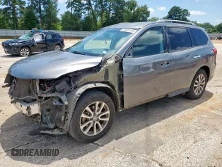 2016 Nissan Pathfinder Platinum with VIN 5N1AR2MN0GC600419, listed as a Copart auction lot 59034105 with 141,642 mi miles and Salvage title. Bid and sale history available at DreamBid. Image 1.