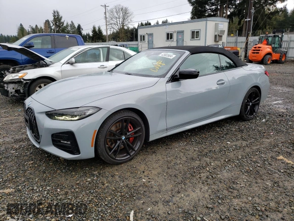 2023 BMW 4 Series 430i xDrive with VIN WBA43AT04PCM26175, listed as a Copart auction lot 42683904 with 5,616 mi miles and . Bid and sale history available at DreamBid. Image 1.