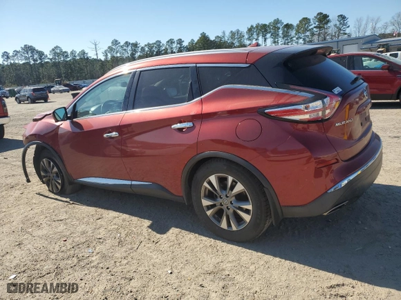 2015 Nissan Murano SL with VIN 5N1AZ2MG2FN263286, listed as a Copart auction lot 43761185 with 143,764 mi miles and Salvage Title. Bid and sale history available at carsss.com. Image 2.
