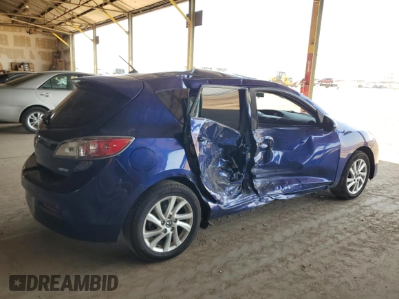 2013 Mazda 3 i Touring with VIN JM1BL1LP8D1795944, listed as a Copart auction lot 60702835 with 117,959 mi miles and Salvage title. Bid and sale history available at DreamBid. Image 3.