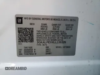 2020 GMC Terrain SLT z VIN 3GKALPEVXLL139329, wystawiony jako Copart lot #79674724 z przebiegiem 94 719 mil mil oraz Szkoda całkowita • Salvage title. Historia ofert i sprzedaży dostępna na DreamBid. Obrazek 16.
