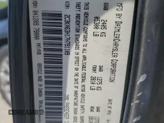 2007 Chrysler 300 C with VIN 2C3KA63H17H791109, listed as a Copart auction lot 55896874 with 198,922 mi miles and Salvage Title. Bid and sale history available at carsss.com. Image 14.