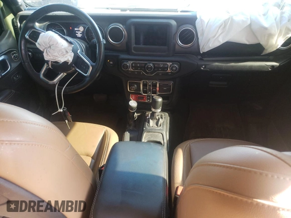 2021 Jeep Gladiator Rubicon with VIN 1C6JJTBM1ML599103, listed as a Copart auction lot 77084134 with 16,031 mi miles and Salvage title. Bid and sale history available at DreamBid. Image 8.