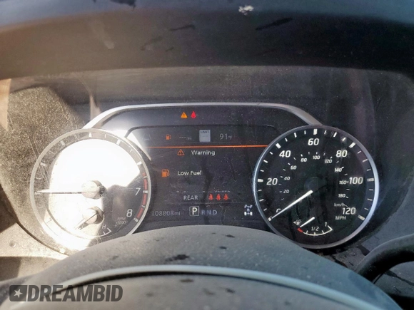 2021 Nissan Titan Pro-4X with VIN 1N6AA1ED9MN521808, listed as a Copart auction lot 58806585 with 108,808 mi miles and Salvage title. Bid and sale history available at DreamBid. Image 9.