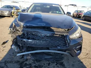 2018 Infiniti Q50 3.0t LUXE with VIN JN1EV7APXJM590796, listed as a Copart auction lot 47481395 with 91,360 mi miles and Salvage Title. Bid and sale history available at carsss.com. Image 5.