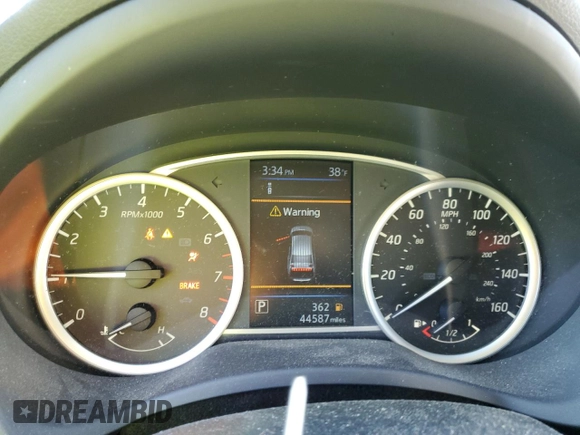 2019 Nissan Sentra SV with VIN 3N1AB7AP5KY389541, listed as a Copart auction lot 45292595 with 44,587 mi miles and Salvage Title. Bid and sale history available at DreamBid. Image 9.