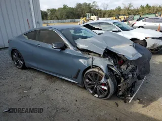 2022 Infiniti Q60 Red Sport 400 with VIN JN1FV7LK4NM660384, listed as a Copart auction lot 45288615 with 41,781 mi miles and Non repairable. Bid and sale history available at DreamBid. Image 4.