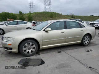 2004 Audi A8 with VIN WAUML44E54N015024, listed as a Copart auction lot 58185225 with 122,014 mi miles and Salvage title. Bid and sale history available at DreamBid. Image 1.