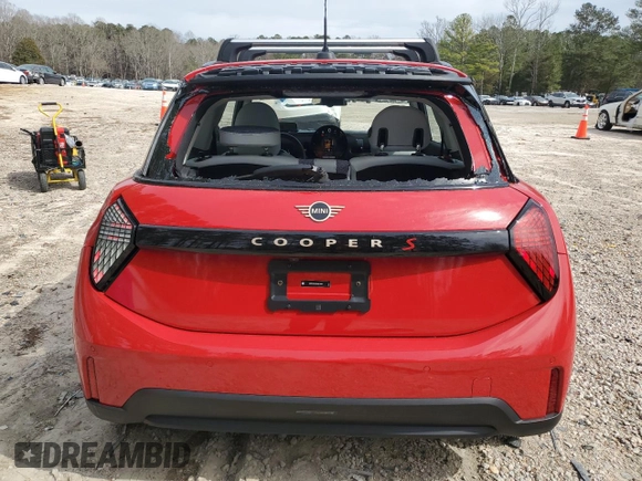 2025 MINI Hardtop Cooper S with VIN WMW23GD00S2W15493, listed as a Copart auction lot 48223195 with 181 mi miles and Salvage Title. Bid and sale history available at DreamBid. Image 6.