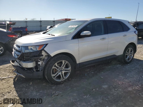 2016 Ford Edge Titanium with VIN 2FMPK3K95GBB13422, listed as a Copart auction lot 47021675 with 127,458 mi miles and Salvage Title. Bid and sale history available at carsss.com. Image 1.