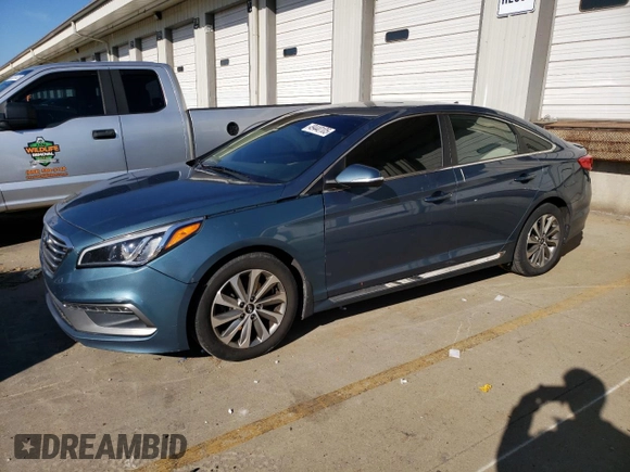 2016 Hyundai Sonata Sport with VIN 5NPE34AF6GH349300, listed as a Copart auction lot 49440105 with 97,571 mi miles and Salvage Title. Bid and sale history available at carsss.com. Image 1.