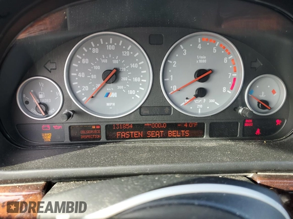 2003 BMW M5 z VIN WBSDE93413CF92478, wystawiony jako Copart lot #43822095 z przebiegiem 131 854 mil mil oraz Szkody całkowita. Historia ofert i sprzedaży dostępna na DreamBid. Obrazek 9.