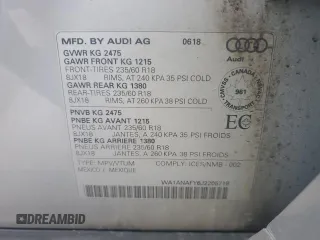 2018 Audi Q5 Premium with VIN WA1ANAFY6J2205718, listed as a Copart auction lot 52718075 with 98,002 mi miles and Salvage Title. Bid and sale history available at carsss.com. Image 14.