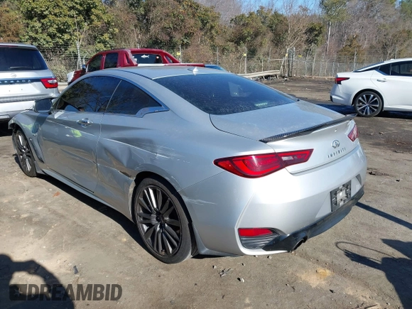 2018 Infiniti Q60 3.0t LUXE with VIN JN1EV7EL9JM391021, listed as a IAAI auction lot 41369592 with 112,732 mi miles. Bid and sale history available at carsss.com. Image 3.