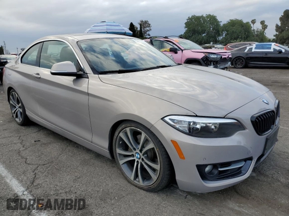 2016 BMW 2 Series 228i with VIN WBA1F9C57GV742274, listed as a Copart auction lot 53837825 with 73,564 mi miles and Salvage Title. Bid and sale history available at carsss.com. Image 4.