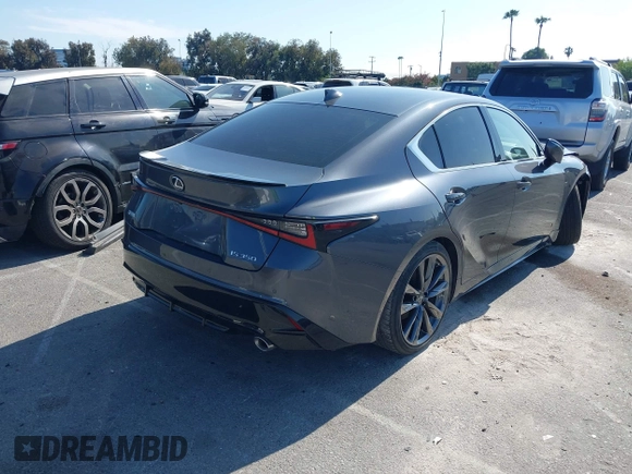 2021 Lexus IS 350 F Sport with VIN JTHGZ1B28M5047647, listed as a IAAI auction lot 42485887 with 27,544 mi miles and . Bid and sale history available at DreamBid. Image 4.