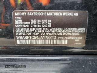 2018 BMW 3 Series 330e iPerformance with VIN WBA8E1C54JA178343, listed as a Copart auction lot 45866435 with 0 mi miles and Salvage Title. Bid and sale history available at carsss.com. Image 14.