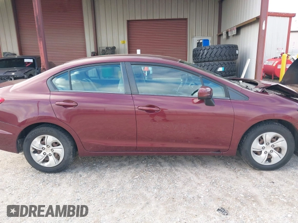 2015 Honda Civic Sedan LX with VIN 19XFB2F52FE059814, listed as a IAAI auction lot 40413705 with 91,506 mi miles. Bid and sale history available at carsss.com. Image 13.