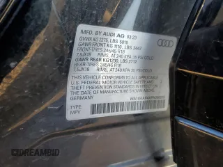 2023 Audi A4 allroad Premium Plus with VIN WA18AAF4XPA066019, listed as a Copart auction lot 82920334 with 0 mi miles and Salvage Title. Bid and sale history available at carsss.com. Image 12.