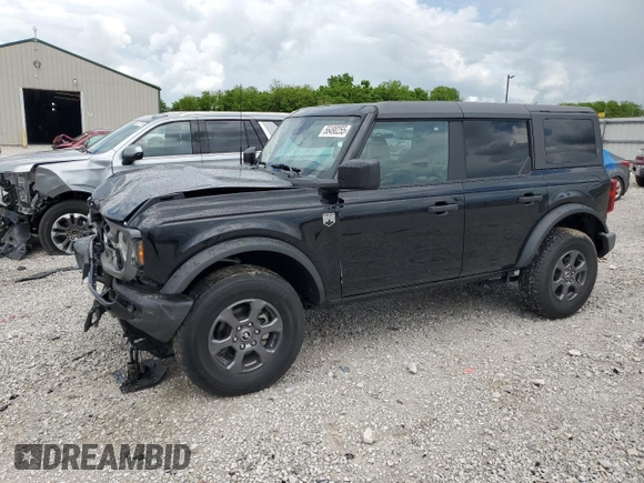 2022 Ford Bronco with VIN 1FMDE5BH5NLA89889, listed as a Copart auction lot 56490255 with 21,913 mi miles and Salvage title. Bid and sale history available at DreamBid. Image 1.