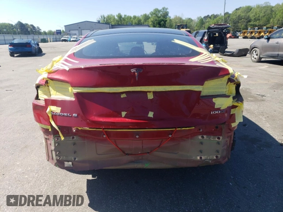 2017 Tesla Model S 100D with VIN 5YJSA1E24HF213343, listed as a Copart auction lot 52175575 with 72,502 mi miles and Salvage Title. Bid and sale history available at DreamBid. Image 6.